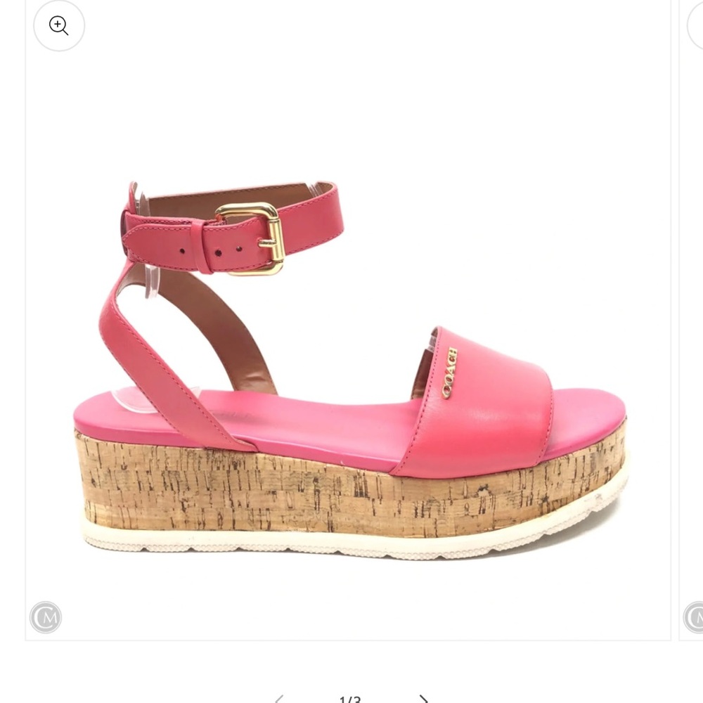 Coach Talulah Leather Sandal sz 8.5